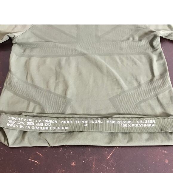 Sweaty Betty Green Athlete Seamless Workout Tee - Size Small - Picture 7 of 7